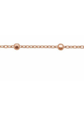 14K Yellow Gold .85 mm Faceted Beaded Cable 7