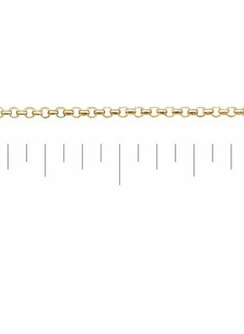 18K Yellow Gold 1 mm Rolo Chain by the Inch