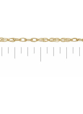 18K Yellow Gold Recycled Metal 1 mm Rope Chain by the Inch