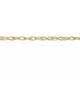 18K Yellow Gold Recycled Metal 1 mm Rope Chain by the Inch