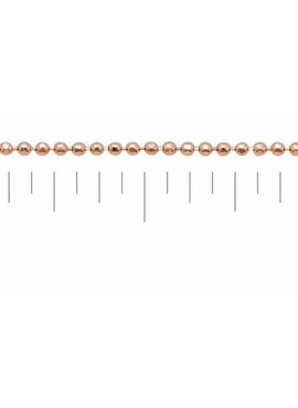 14K Yellow Gold 1 mm Diamond-Cut Bead Chain by the Inch