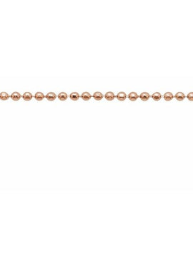 14K Yellow Gold 1 mm Diamond-Cut Bead Chain by the Inch