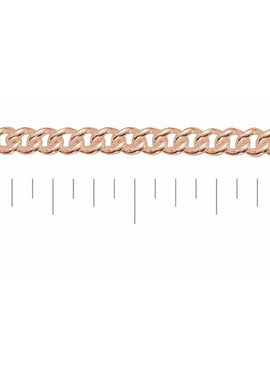14K Rose Gold Recycled Metal 2.25 mm Curb Chain by the Inch