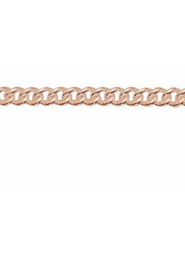 14K Rose Gold Recycled Metal 2.25 mm Curb Chain by the Inch