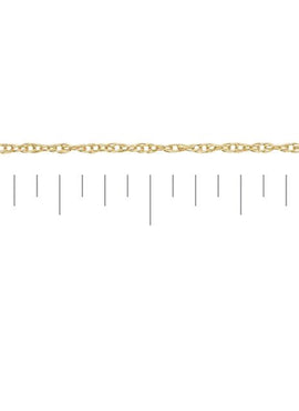 14K White Gold .75 mm Rope 24