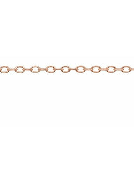 14K Rose Gold .80 mm Diamond-Cut Cable Chain by the Inch