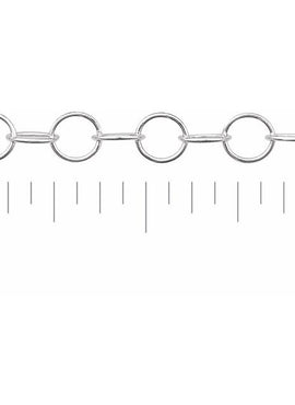 14K Yellow Gold Recycled Metal 3.5 mm Round Cable Chain by the Inch
