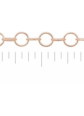14K Yellow Gold Recycled Metal 3.5 mm Round Cable Chain by the Inch