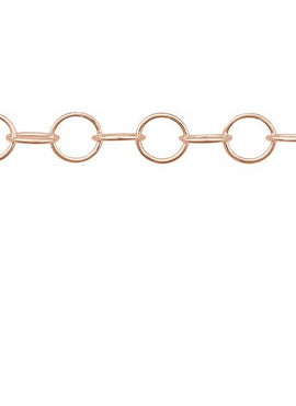 14K Yellow Gold Recycled Metal 3.5 mm Round Cable Chain by the Inch