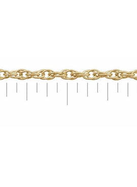 10K White Gold 1.75 mm Rope Chain by the Inch