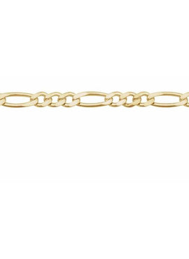 14K Yellow Gold 1.9 mm Diamond-Cut Figaro 16