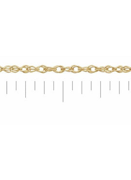 Sterling Silver 1.25 mm Rope Chain by the Inch