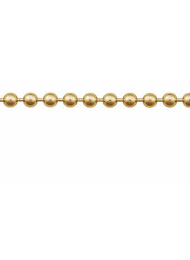 14K Yellow Gold Recycled Metal 1.8 mm Hollow Bead Chain by the Inch