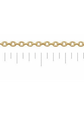 18K Yellow Gold 1.5 mm Cable Chain by the Inch