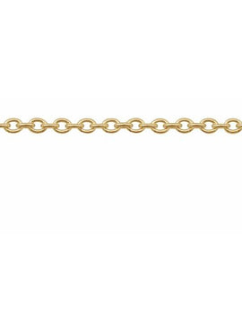 18K Yellow Gold 1.5 mm Cable Chain by the Inch