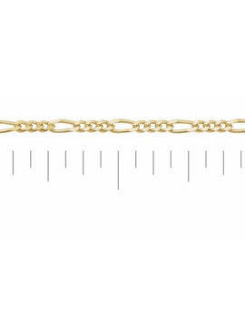 14K Yellow Gold 1.28 mm Figaro 7