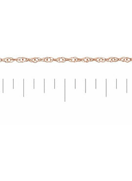 10K White Gold .75 mm Rope 16