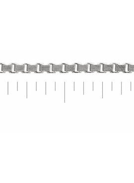 14K White Gold 1.75 mm Diamond-Cut Box 18