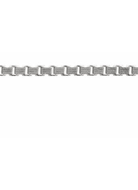 14K White Gold 1.75 mm Diamond-Cut Box 18
