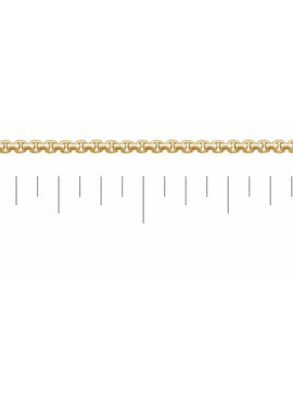 14K Yellow Gold Recycled Metal 1 mm Rounded Box Chain by the Inch