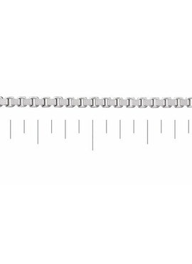 14K White Gold 1.2 mm Box Chain by the Inch