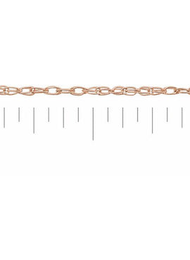 18K Yellow Gold Recycled Metal 1 mm Rope Chain by the Inch