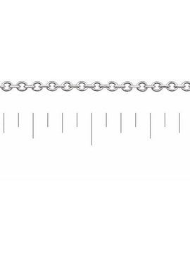 14K White Gold 1 mm Adjustable Cable 16-18