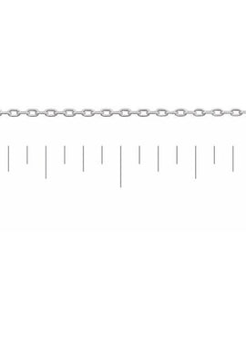 10K White Gold .8 mm Cable Chain by the Inch