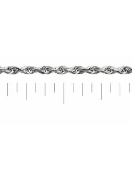 Sterling Silver 1.3 mm Diamond Cut Rope Chain by the Inch