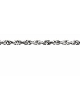 Sterling Silver 1.3 mm Diamond Cut Rope Chain by the Inch