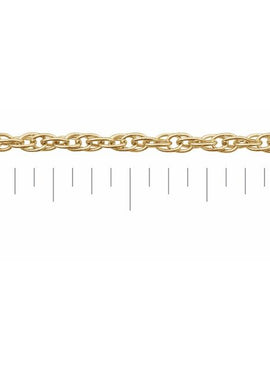 14K White Gold Recycled Metal 1.75 mm Rope Chain by the Inch