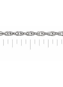 14K White Gold Recycled Metal 1.75 mm Rope Chain by the Inch