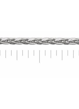 14K White Gold 2 mm Diamond-Cut Wheat 16
