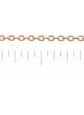 14K Rose Gold 1.4 mm Cable Chain by the Inch