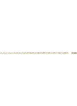 14K Yellow Gold Recycled Metal 2.1 mm Paperclip-Style Chain by the Inch
