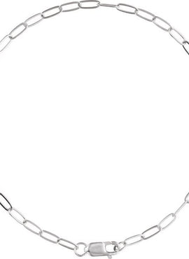 14K Yellow Gold Recycled Metal 2.1 mm Paperclip-Style Chain by the Inch