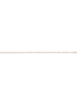 14K Yellow Gold Recycled Metal 2.1 mm Paperclip-Style Chain by the Inch