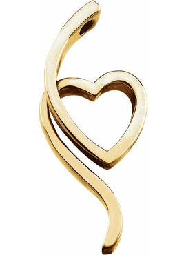 14K Yellow Gold Heart Pendant