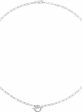 14K White Gold .04 CTW Natural Diamond Toggle 16