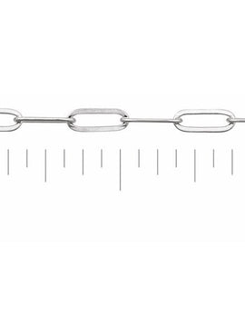 14K Yellow Gold Recycled Metal 2.1 mm Paperclip-Style Chain by the Inch