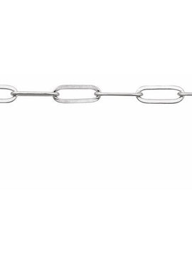 14K Yellow Gold Recycled Metal 2.1 mm Paperclip-Style Chain by the Inch