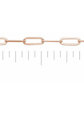 14K Yellow Gold Recycled Metal 2.1 mm Paperclip-Style Chain by the Inch