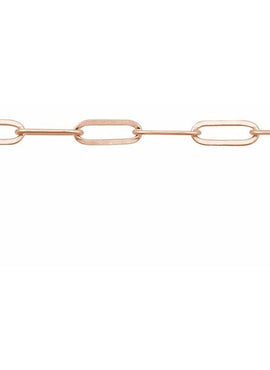 14K Yellow Gold Recycled Metal 2.1 mm Paperclip-Style Chain by the Inch