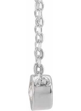 Platinum 1/3 CT Rose-Cut Natural Diamond Bezel-Set 18