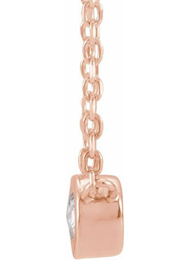 Platinum 1/3 CT Rose-Cut Natural Diamond Bezel-Set 18