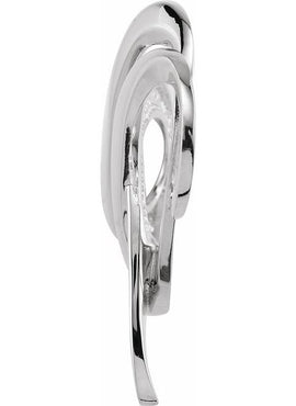 14K White Gold Freeform Slide Pendant