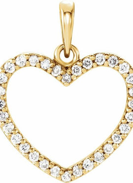 14K Rose Gold 1/5 CTW Natural Diamond Heart Pendant