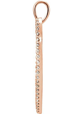 14K Rose Gold 1/5 CTW Natural Diamond Heart Pendant