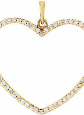 14K Rose Gold 1/5 CTW Natural Diamond Heart Pendant