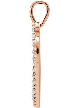 14K Rose Gold 1/5 CTW Natural Diamond Heart Pendant